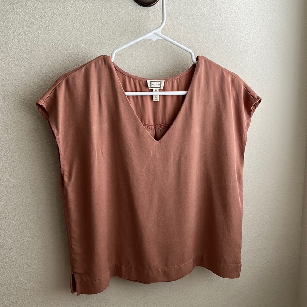Blush sleeveless blouse top